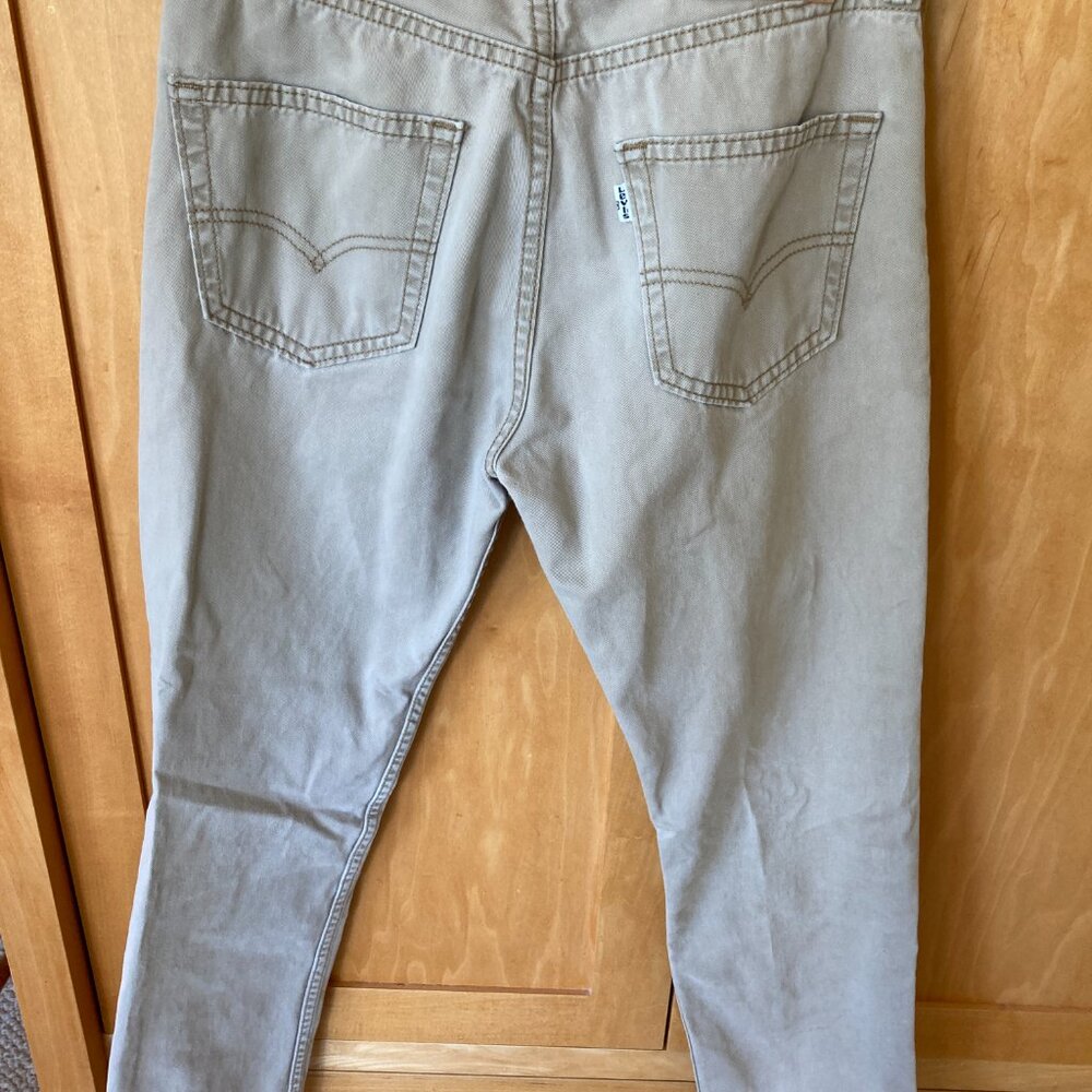 Levi's 508 Men Jeans 29x32 Beige Denim Taper Pockets Mid Rise Cotton Adult